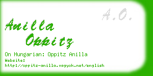anilla oppitz business card